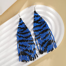 Load image into Gallery viewer, Striped Handmade Beaded Earrings
