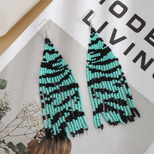 Load image into Gallery viewer, Striped Handmade Beaded Earrings

